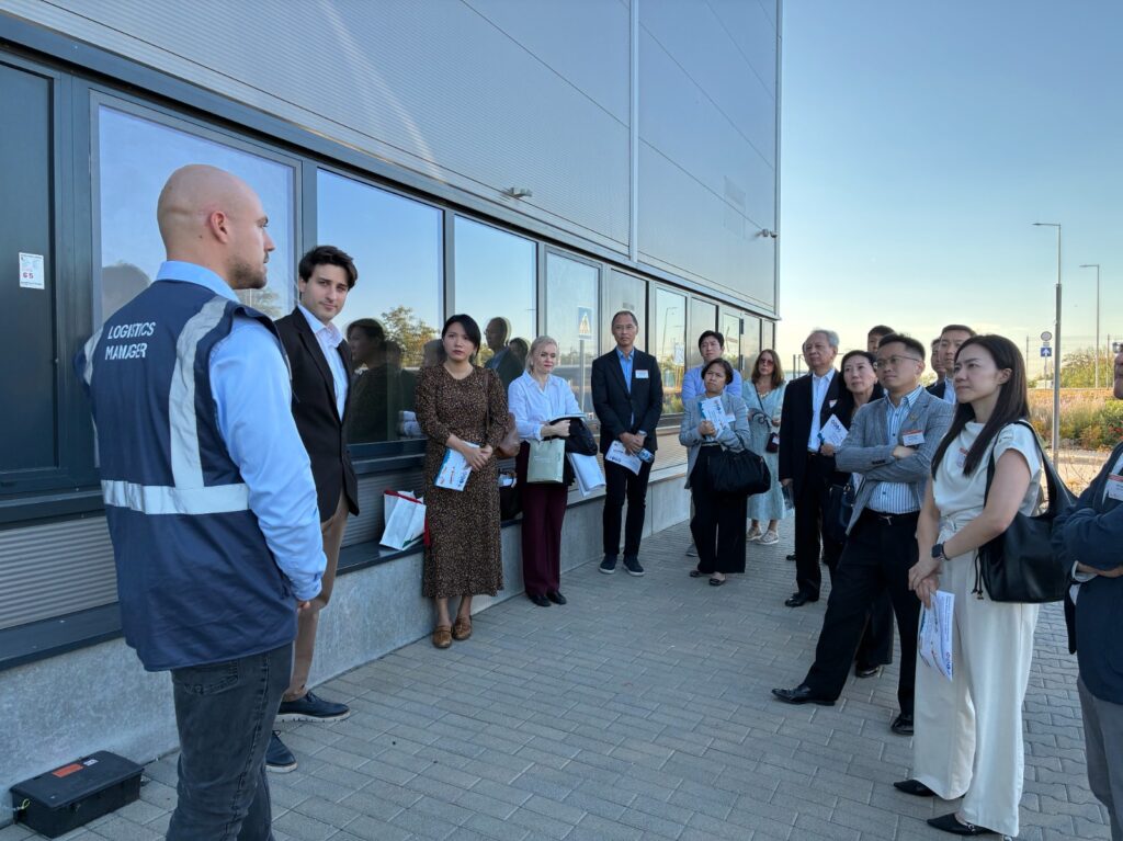 HKTDC Budapest visit delegation touring HGL's BUD Cargo City warehouse